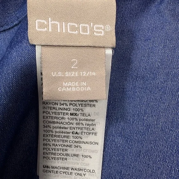 Chico's Reversible Kimono Paisley Tencel Duster Jacket  | Size 2 (L) - Picture 10 of 12